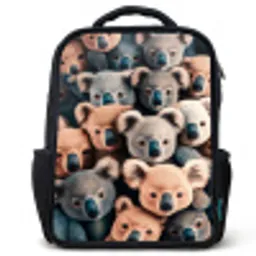 Koala Kapriolen Rugzak - Zwart middel -3d