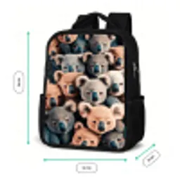 Koala Kapriolen Rugzak - Zwart middel -productfoto_formaten