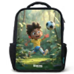 Voetbal - Jongen - Bos Rugzak - Zwart middel -3d