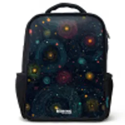 Sterren - Planeten - Kleurrijk Rugzak - Zwart middel -3d