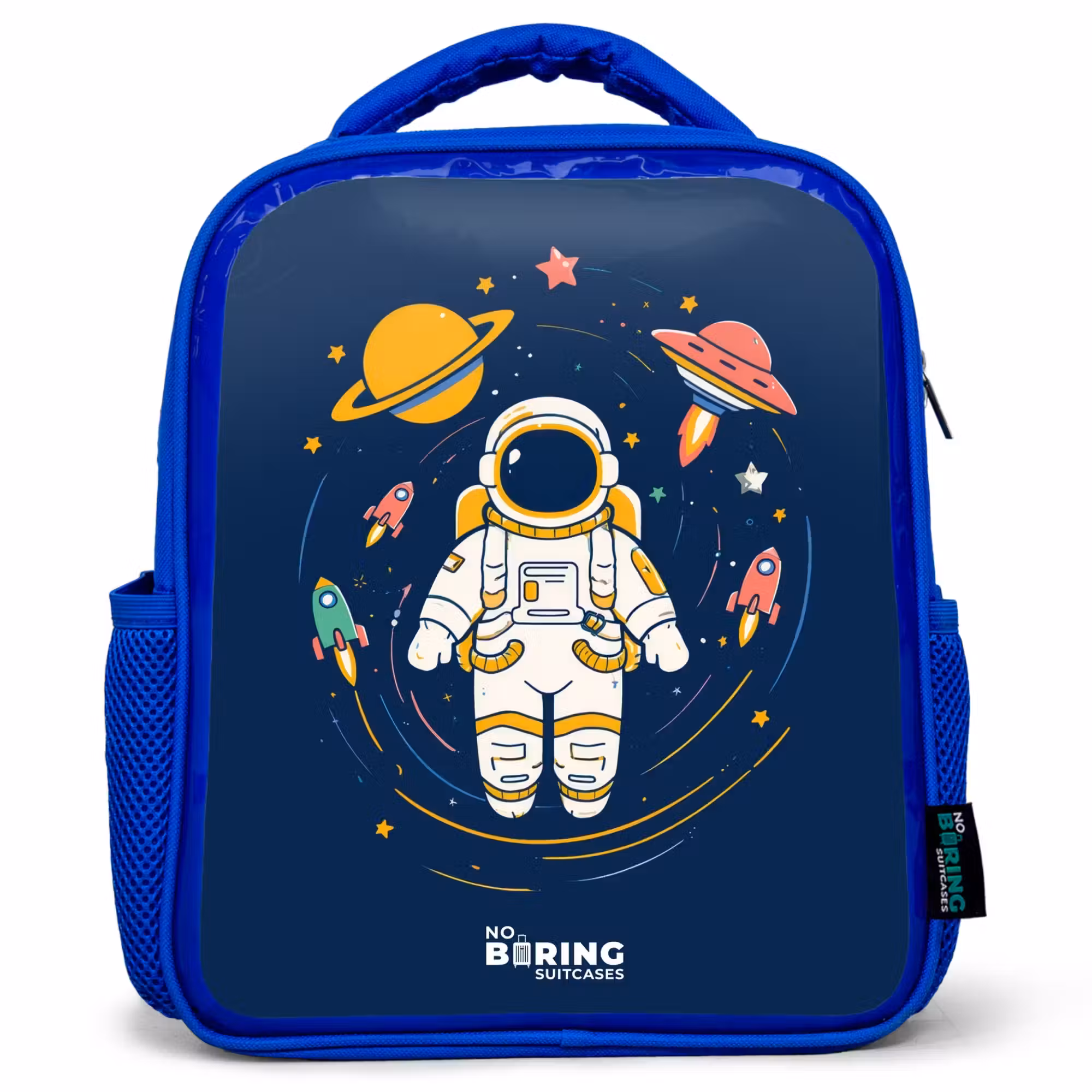 Kids' Backpacks Blue -. Astronaut - Planet - Stars - Rocket