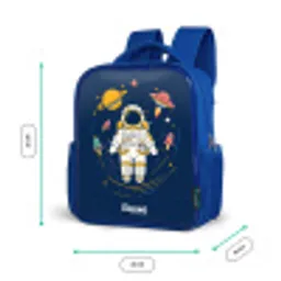 Astronaut - Planeet - Sterren - Raket Kinderrugzak - Blauw middel -productfoto_formaten