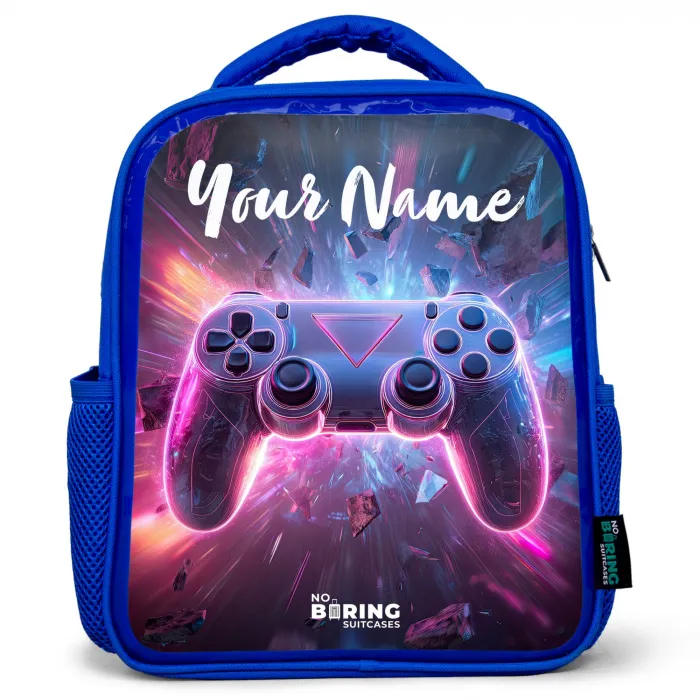 Controller - Neon - Game Kinderrugzak - Blauw middel -3d
