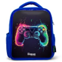 Game - Controller - Kleurrijk Kinderrugzak - Blauw middel -3d
