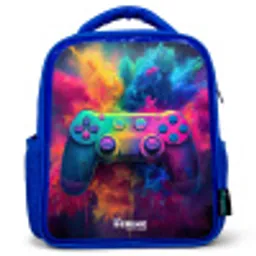 Game - Controller - Kleurrijk - Explosie Kinderrugzak - Blauw middel -3d