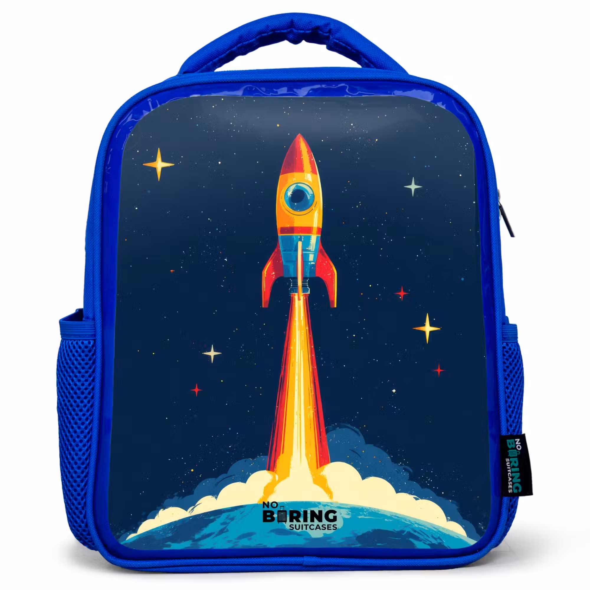 Kids' Backpacks Blue -. Planet - Rocket - Stars - Dark blue