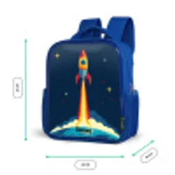 Planeet - Raket - Sterren - Donkerblauw Kinderrugzak - Blauw middel -productfoto_formaten