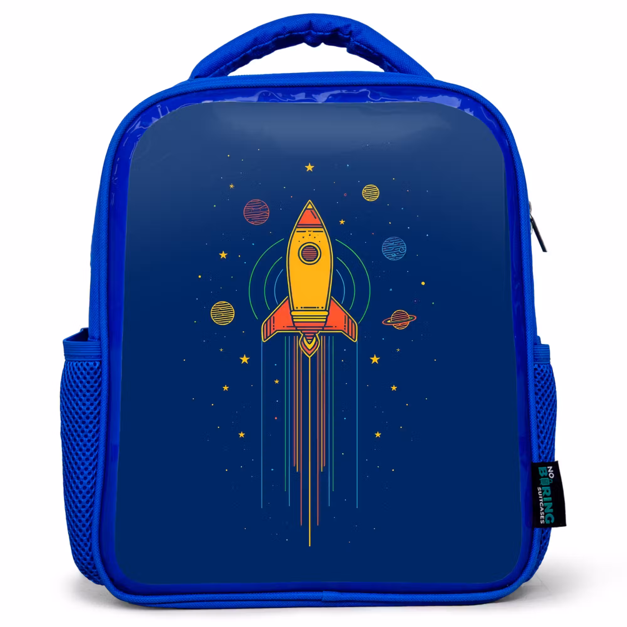 Kids' Backpacks Blue -. Rocket - Blue - Stars