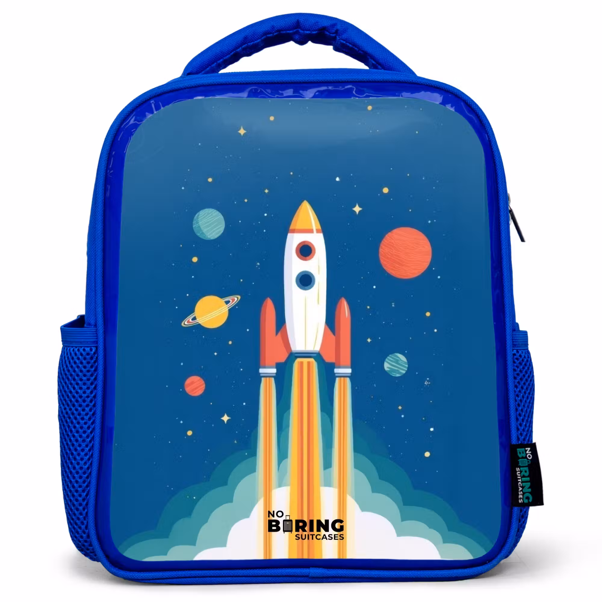 Kids' Backpacks Blue -. Rocket - Planet - Stars - Multicolored