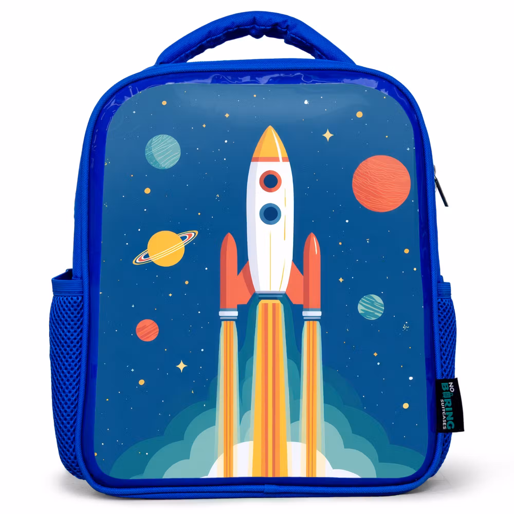 Kids' Backpacks Blue -. Rocket - Planets - Space