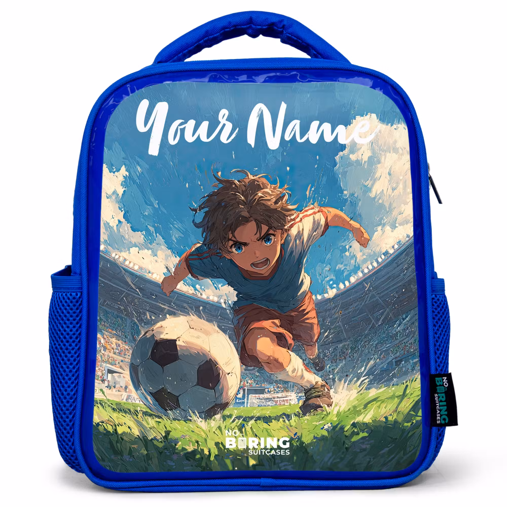 Kids' Backpacks with name Blue -. Stadium - Football - Boy