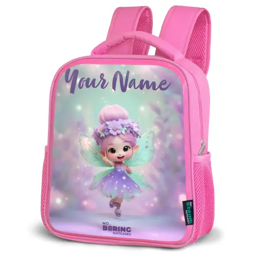 Elf - Tover - Magisch Kinderrugzak - Roze middel -schuin