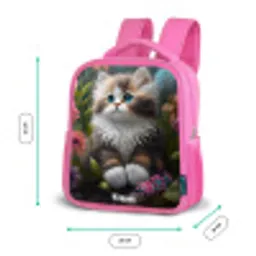 Kitten tussen bloemen Kinderrugzak - Roze middel -productfoto_formaten