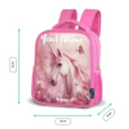 Eenhoorn - Roze - Vlinder - Bloemen Kinderrugzak - Roze middel -productfoto_formaten