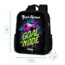Neon - Graffiti - Voetbal - Kleurrijk Rugzak - Zwart middel -productfoto_formaten