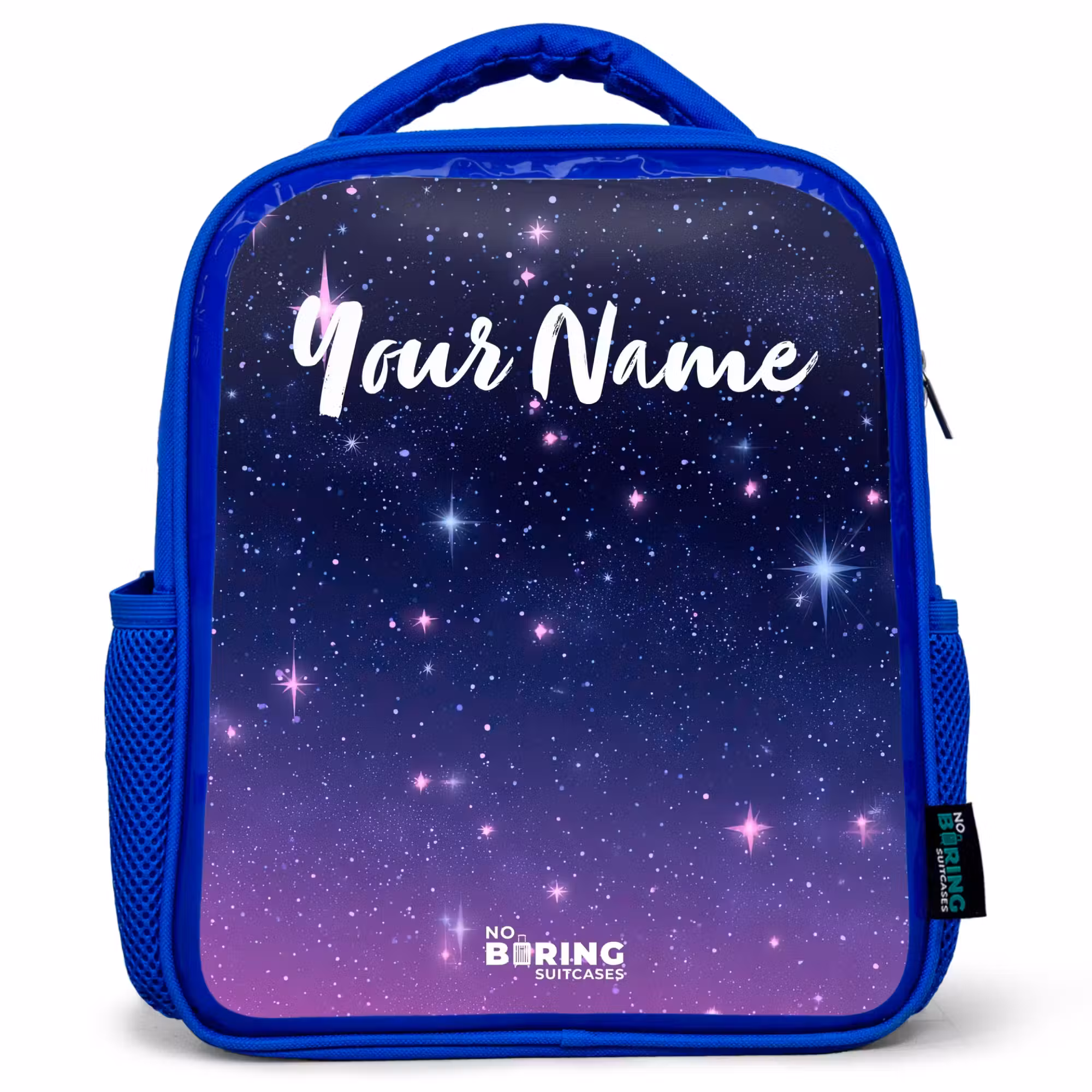 Kids' Backpacks with name Blue -. Stars - Galaxy - Blue - Pink