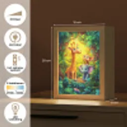Dieren - Jungle - Giraf - Olifant - Aapje Light Box met kabel klein -USP_NL