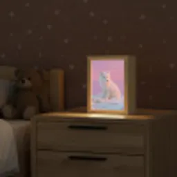 Poolvos - Sneeuw - Roze Light Box met kabel klein -sfeer1_kind