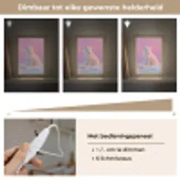 Poolvos - Sneeuw - Roze Light Box met kabel klein -USP_dimbaarNL