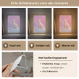 Poolvos - Sneeuw - Roze Light Box met kabel klein -USP_lichtkleurNL