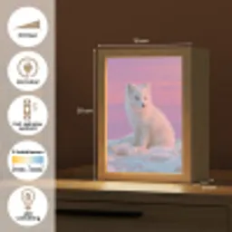 Poolvos - Sneeuw - Roze Light Box met kabel klein -USP_NL