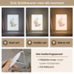Beer - Maan - Sterren - Kinderen Light Box met kabel klein -USP_lichtkleurNL