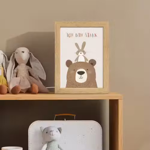 Beer - Konijn - Beige - Dieren - Quote Light Box met kabel klein -sfeer2_kind