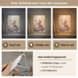 Konijntje - Bruin - Bloemen - Vlinders Light Box met kabel klein -USP_lichtkleurNL