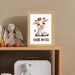 Koe - Wit - Dieren - Geloof in jezelf Light Box met kabel klein -sfeer2_kind
