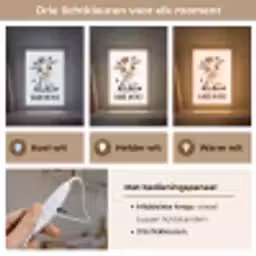 Koe - Wit - Dieren - Geloof in jezelf Light Box met kabel klein -USP_lichtkleurNL