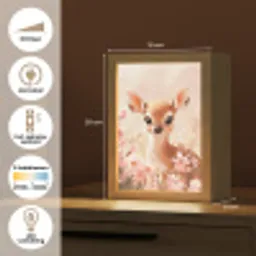 Hertje - Illustratie - Bloemen - Roze Light Box met kabel klein -USP_NL