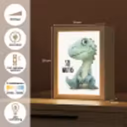 Draak - Wees moedig - Quote Light Box met kabel klein -USP_NL