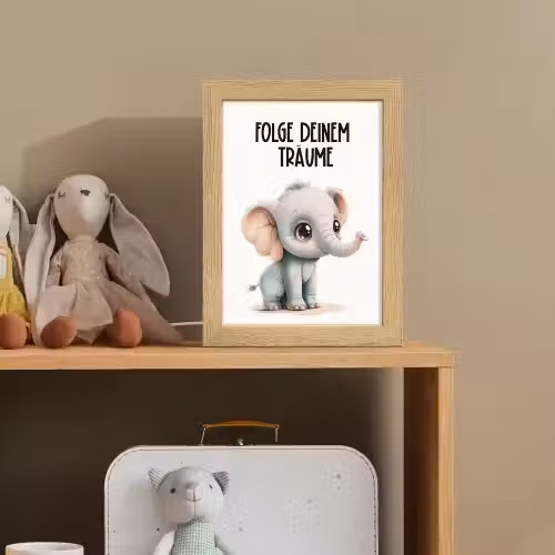 Olifant - Volg je dromen - Quote - Dier Light Box met kabel klein -sfeer2_kind