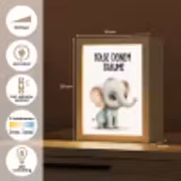 Olifant - Volg je dromen - Quote - Dier Light Box met kabel klein -USP_NL