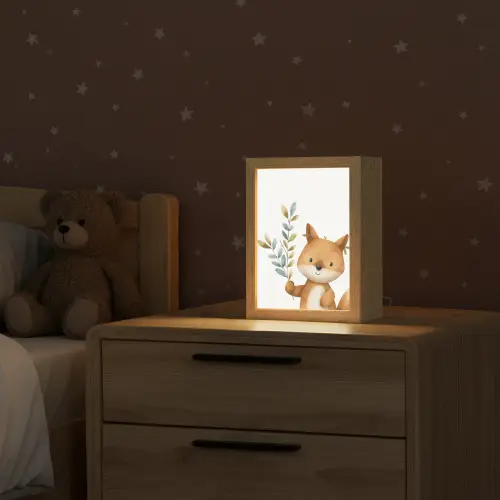 Vos - Dier - Bosdieren Light Box met kabel klein -sfeer1_kind