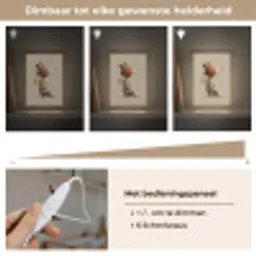 Vos - Gele bloemen - Minimalistisch Light Box met kabel klein -USP_dimbaarNL