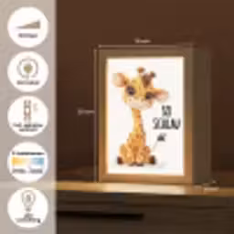 Giraf - Wees slim - Quote - Dier Light Box met kabel klein -USP_NL