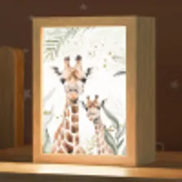 Giraffe - Bladeren - Kinderen - Dieren - Jungle Light Box met kabel klein -zzz_3d_website