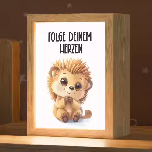 Egel - Wit - Dieren - Quote - Hart Light Box met kabel klein -zzz_3d_website