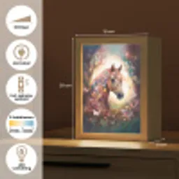 Paard - Natuur - Bloemen - Vlinders - Bos Light Box met kabel klein -USP_NL