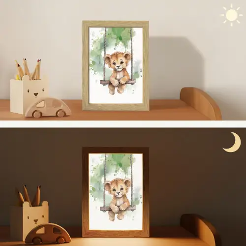 Leeuw - Dier - Kinderen - Jungle Light Box met kabel klein -sfeer3_kind