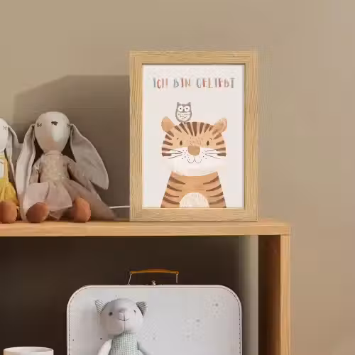 Leeuw - Uil - Beige - Dieren - Quote Light Box met kabel klein -sfeer2_kind