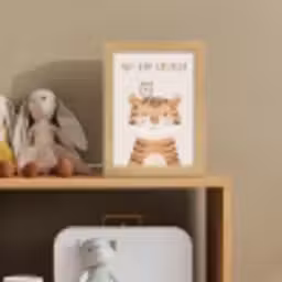 Leeuw - Uil - Beige - Dieren - Quote Light Box met kabel klein -sfeer2_kind