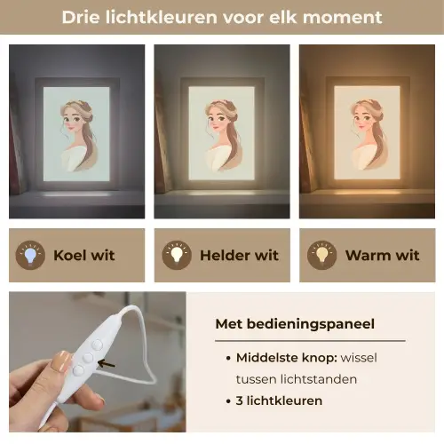 Prinses - Tiara - Groen Light Box met kabel klein -USP_lichtkleurNL