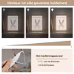 Konijn - Beige - Dier - Slim  - Quote Light Box met kabel klein -USP_dimbaarNL
