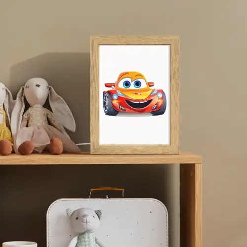 Raceauto - Oranje - Jongens - Kinderen - Auto Light Box met kabel klein -sfeer2_kind