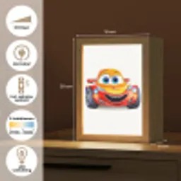Raceauto - Oranje - Jongens - Kinderen - Auto Light Box met kabel klein -USP_NL