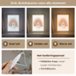 Regenboog - Roze - Pastel kleuren - Hartje Light Box met kabel klein -USP_lichtkleurNL