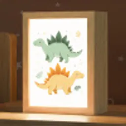 Sterren - Stegosaurussen - Blaadjes - Groen Light Box met kabel klein -zzz_3d_website