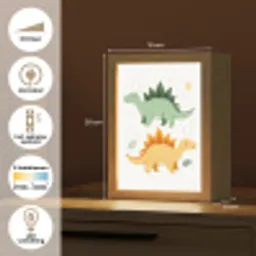 Sterren - Stegosaurussen - Blaadjes - Groen Light Box met kabel klein -USP_NL